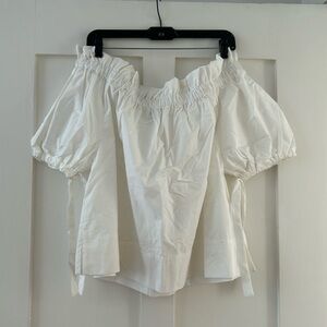 Shaina Mote off-the-shoulder poplin top